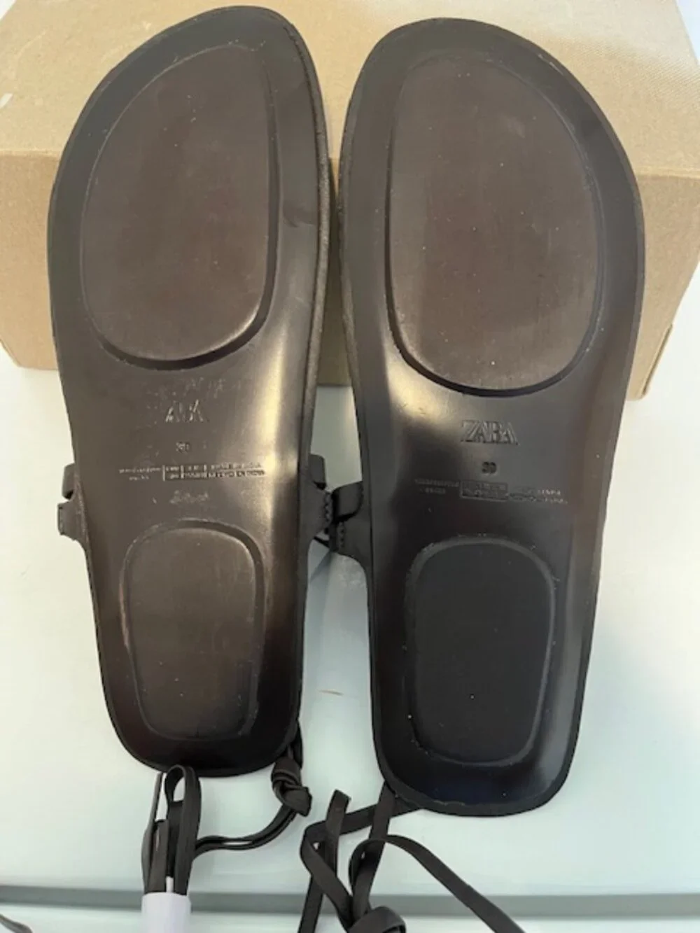 Zara gladiator style leather sandal. - Picture 3 of 4